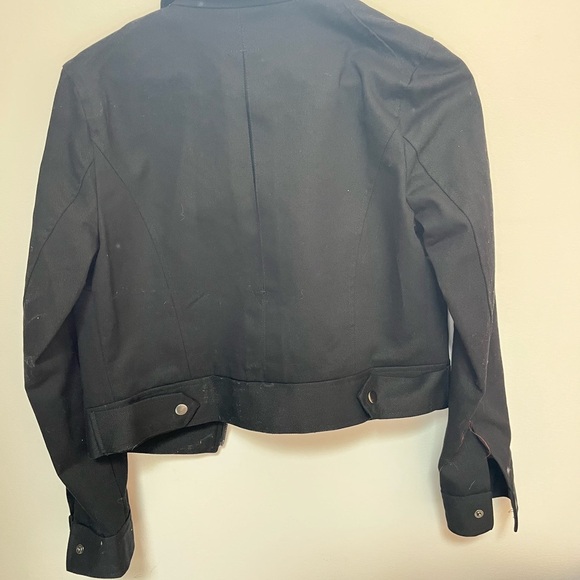 Black Cropped Utility jacket with front pockets women’s xs - Picture 4 of 12